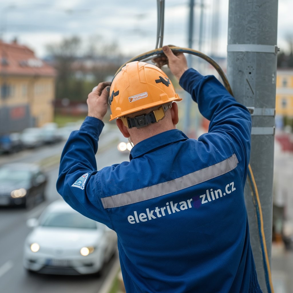 manipulace s kabelem. Elektrikář Zlin.cz